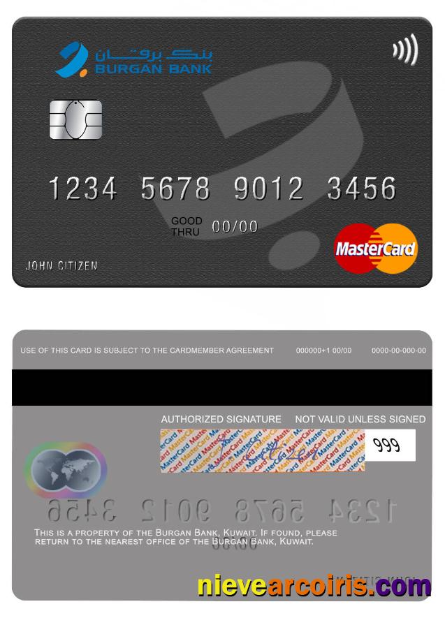 Kuwait Burgan Bank mastercard